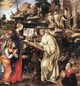 Filippino Lippi : Apparition of The Virgin to St Bernard